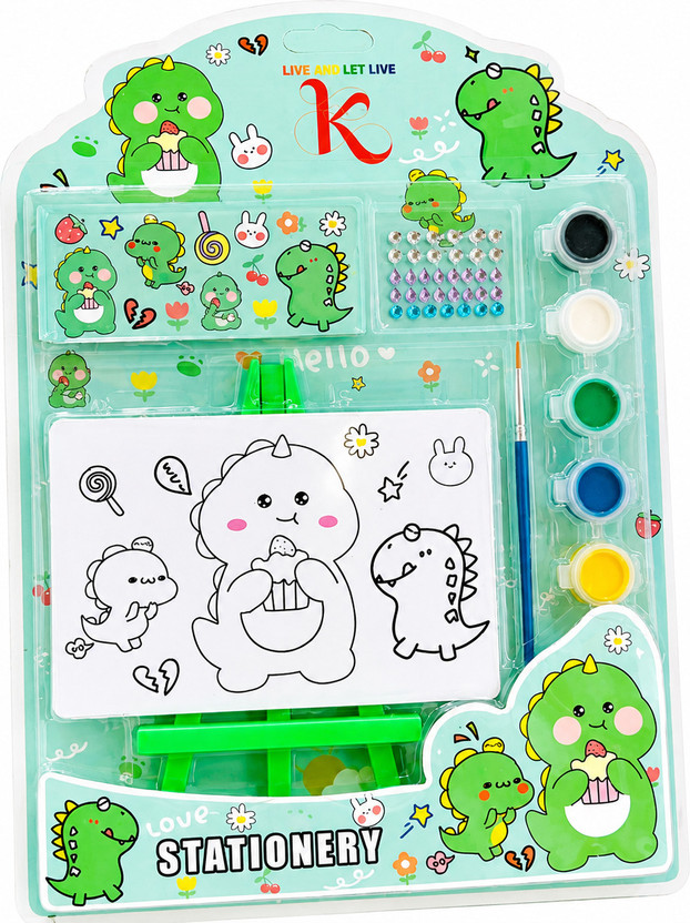 Liztora Stationery Set for Kids School Supplies Kit with Return Gift for Learning Kit(Green)