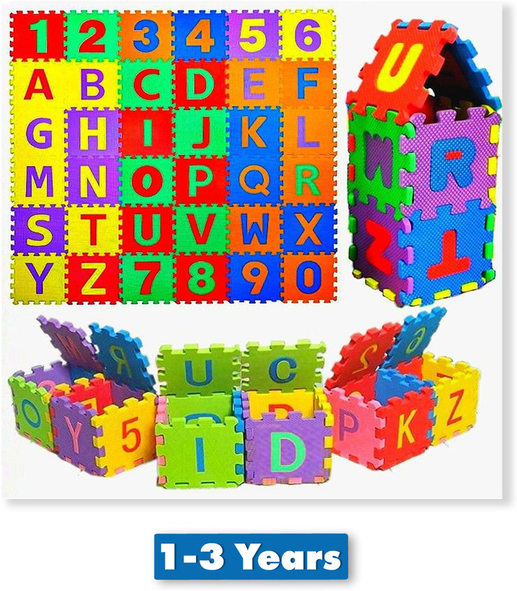 Maadi ABC, Numbers & LCD Re-Writing Notepad Board Slate for Drawing, Sketch, Art, Writing with Playing Learning & Study Puzzle Mat for Kids Fun Activity(Multicolor)