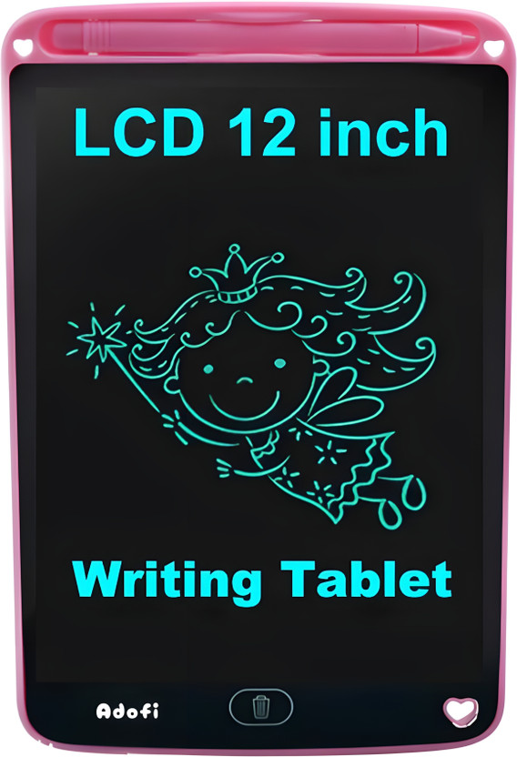 adofi 12 inch LCD Writing Tablet Drawing Pad Educational Gifts for Girls & Boys B1.5(Pink)