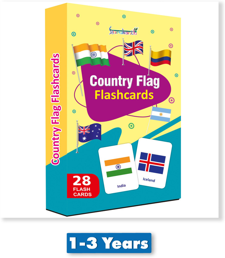 gurukanth Country Flag Flash Cards for kids(Multicolor)
