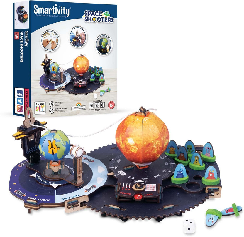 Smartivity Space Shooter STEM Educational DIY Fun Toys, Educational & Construction based Activity Game for Kids 8 to 14, Gifts for Boys & Girls, Learn Science Engineering Project, Made in India(Multicolor)