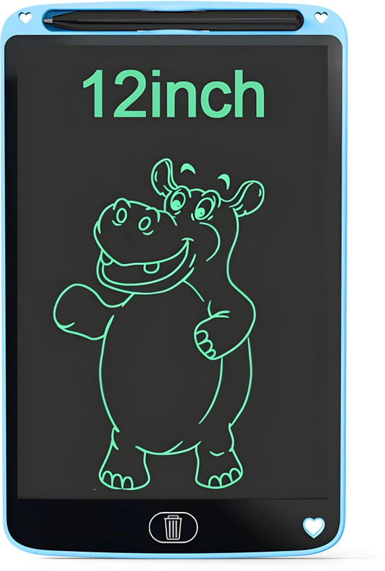 Mid Light 12inch LCD writing pad for kids Rewriting paperless electronic digital slate M1(Blue)