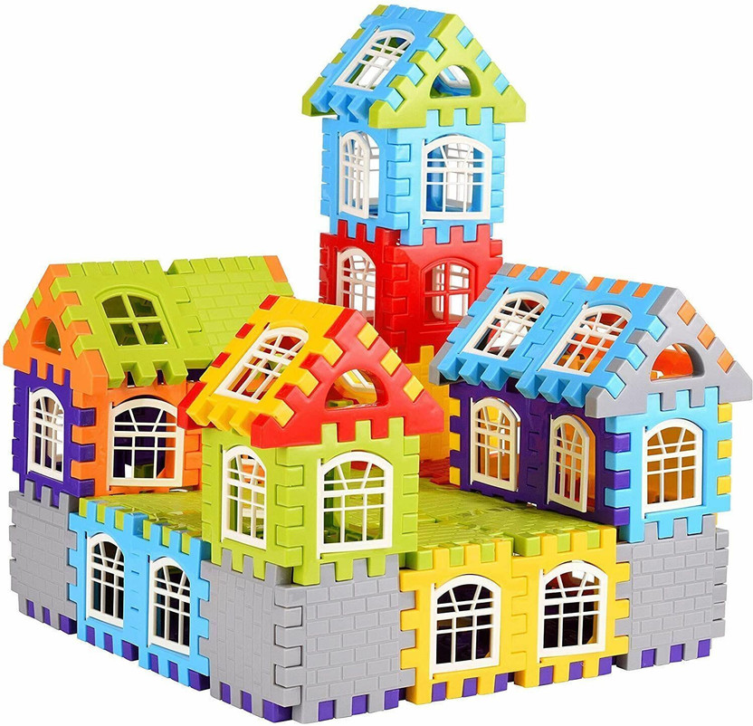 kluzie House Blocks Bricks Funny Educational Learning Puzzle Children Christmas Gift(Multicolor)