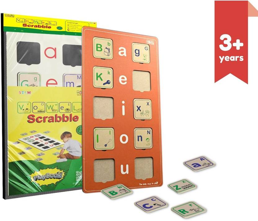 MakenBreak Vowel Scrabble Vocabulary & Phonics Builder, Alphabet