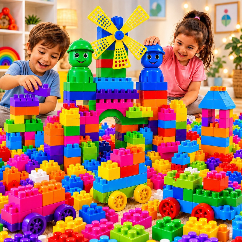 BOZICA joker Building Blocks baby educational learning toy,toys for kids 1,2,3 + years(Pink, Red, Green, Blue, Orange)