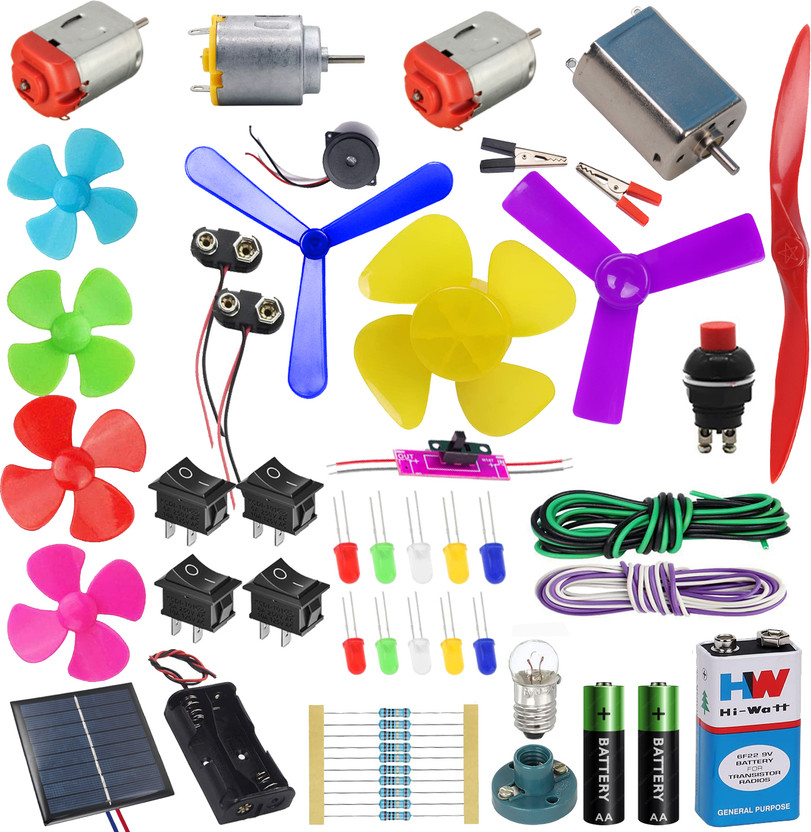 NEXT GEEK School Science Project Kit DC Motor kit 70+ Experiment STEM(Multicolor)