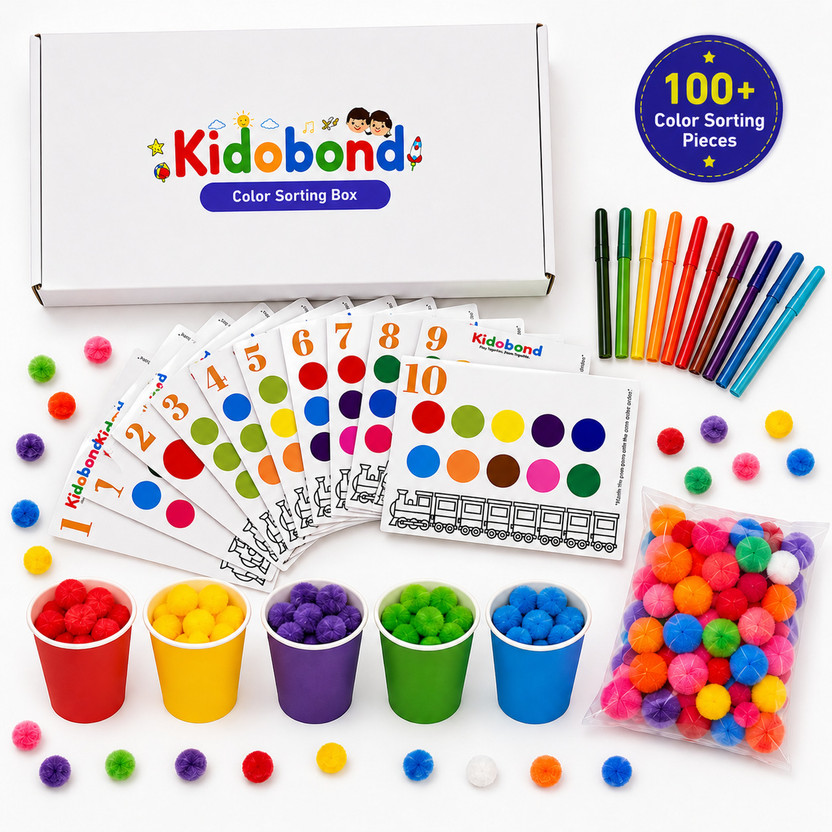 kidobond kidobond Color Sorting Learning Box | Educational Toy for 3+ Kids(Multicolor) - Flipkart Deal