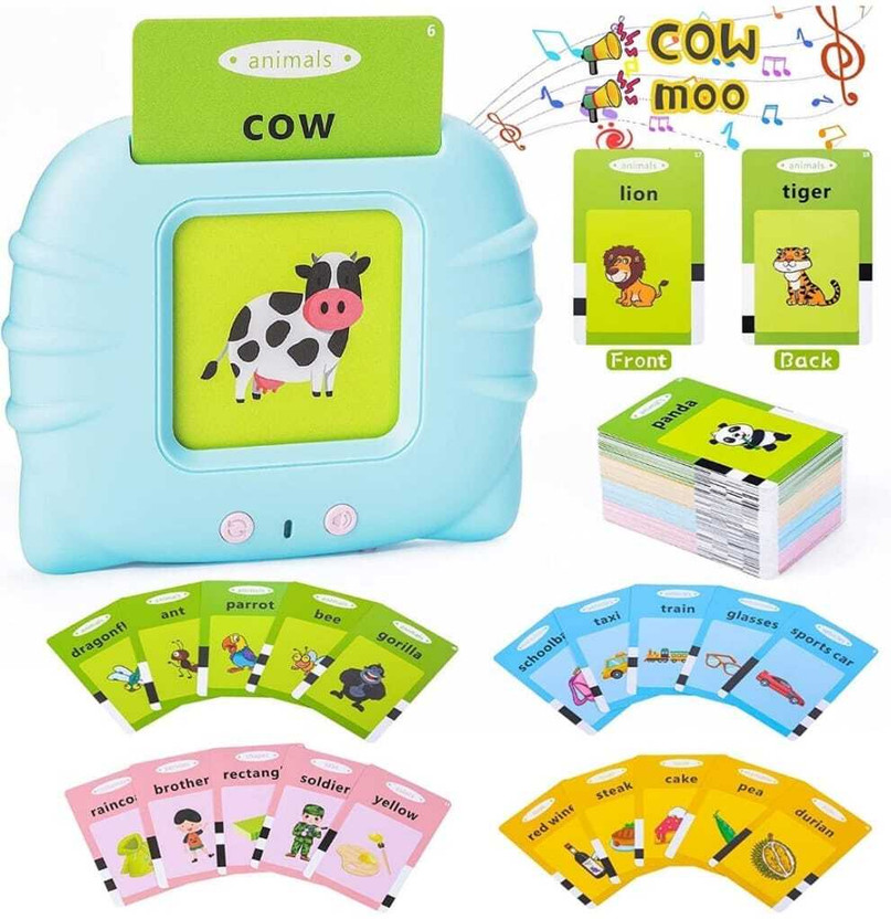 Bexzzor Talking English Words Flash Cards for Kids Education Learning Device(Multicolor)