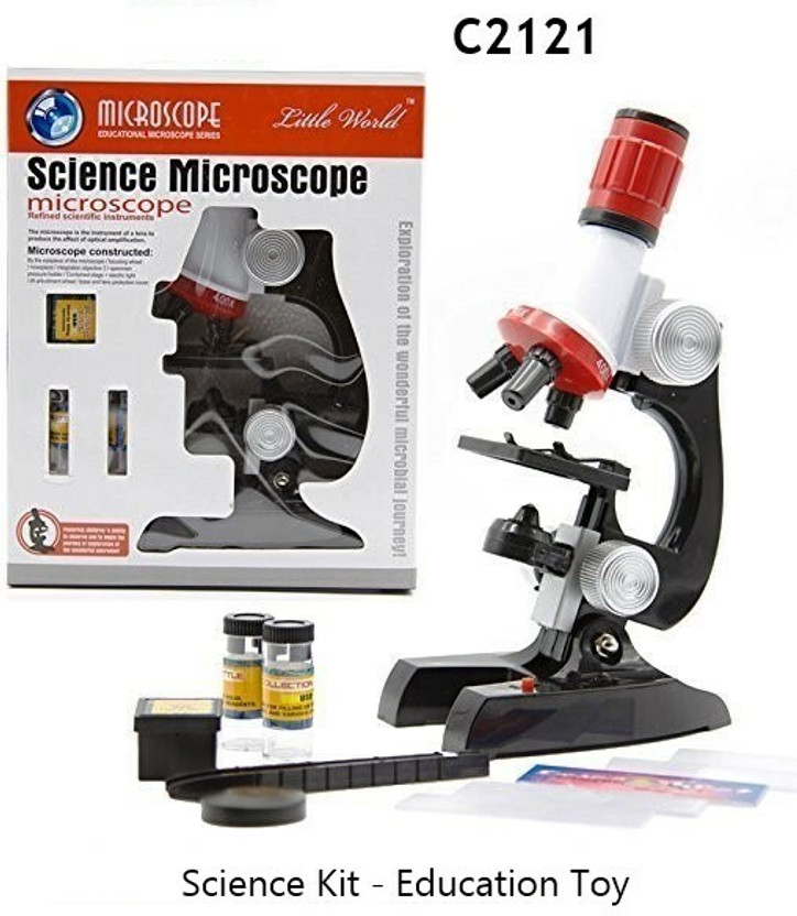 Globular Science Microscope, Educational Toy Real Working Microscope for Kids Multicolor(Multicolor)