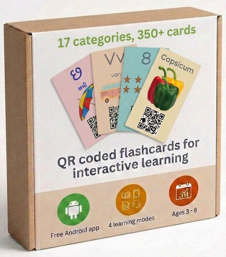 Srrt Kidz Gujarati Kakko with Nusery Kit (JUMBO Pack) + LEARNING APP for Kids 2-6(Multicolor)