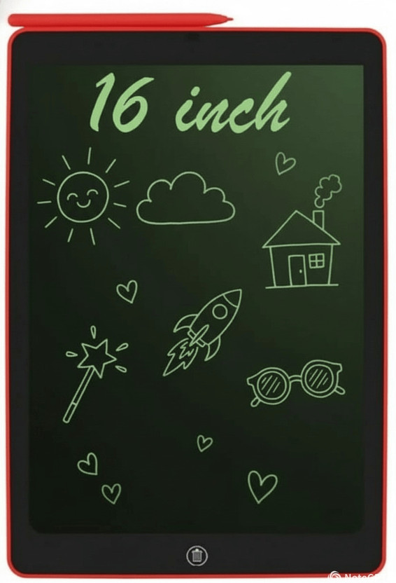 Prekrasna 16 INCH LCD WRITING PAD (Multicolor) RED(Red)