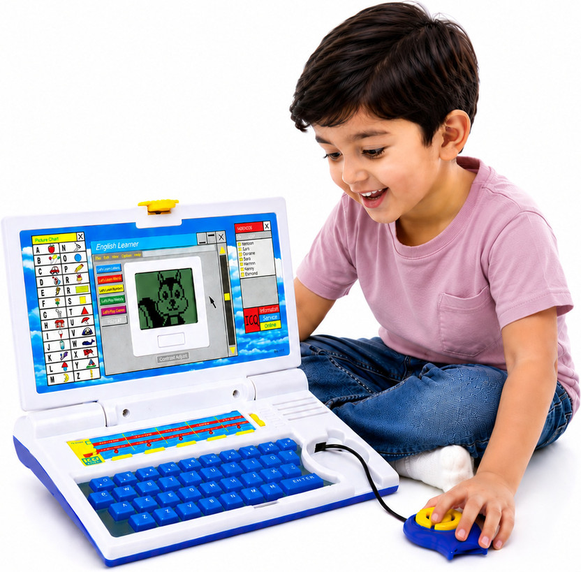 Learn With Fun Educational Toy Laptop for Alphabet Words Numbers and Music for Kids(Multicolor)