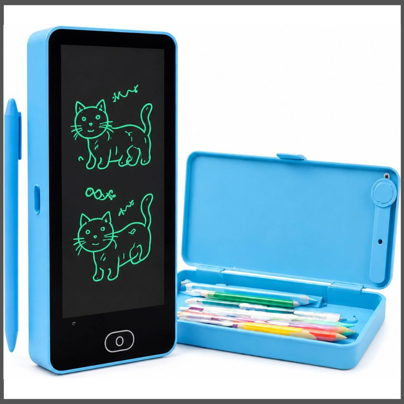 ThinkzyPlay ThinkzyPlay LCD Writing Tablet with Pencil Box/Stationery Set-0006(Blue) - Flipkart Deal