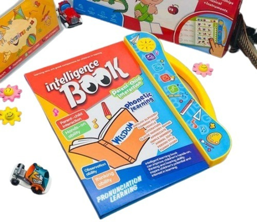 Intelligence Book Sound Book For Children, English Letters & Words Learning Book, Fun Educational Toys. Activities With Numbers, Shapes Learning Book For Toddlers(E-Book)(NA, JKNK)