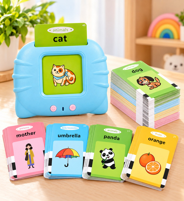 Mira Farmcraft Flash Cards for Kids English Words Preschool Reading Early Talking Toy- 112 pcs(Multicolor)