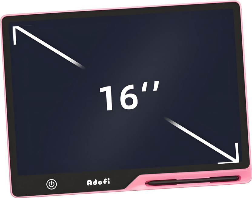 adofi 16 Inch LCD Writing Tablet Rechargeable Doodle Board Educational Toys for Girls(Pink)