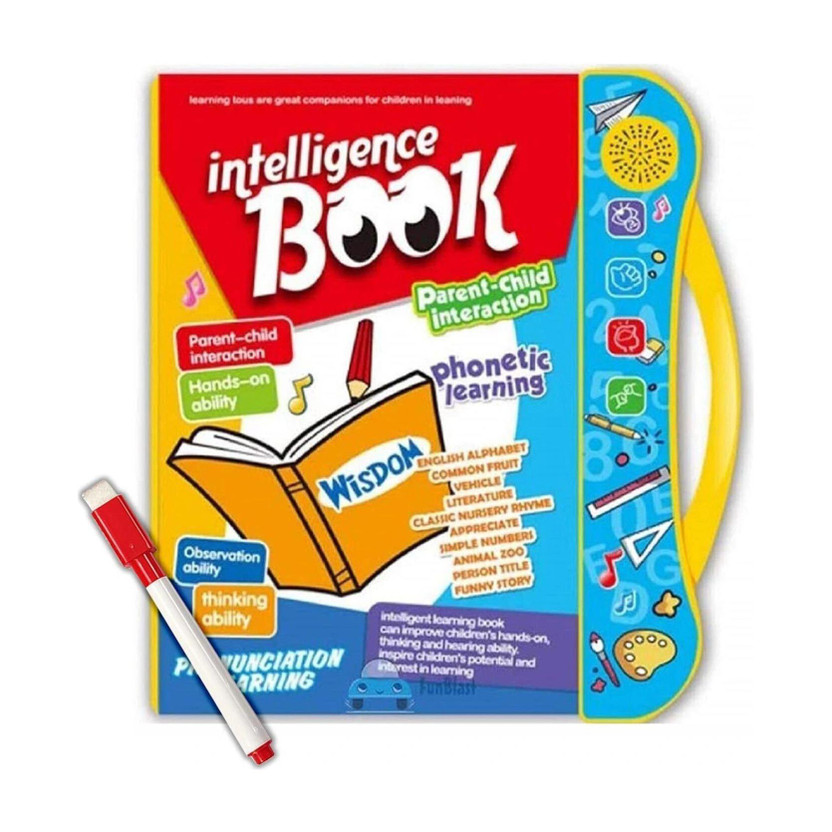 Intelligence Book | Interactive Book -Musical English Educational Phonetic Learning Book For 3 + Year Kids|Toddlers|Educational ABC And 123 E-Learning Kids Electronic Activity Notebook With Music(Paper, Mehshak)
