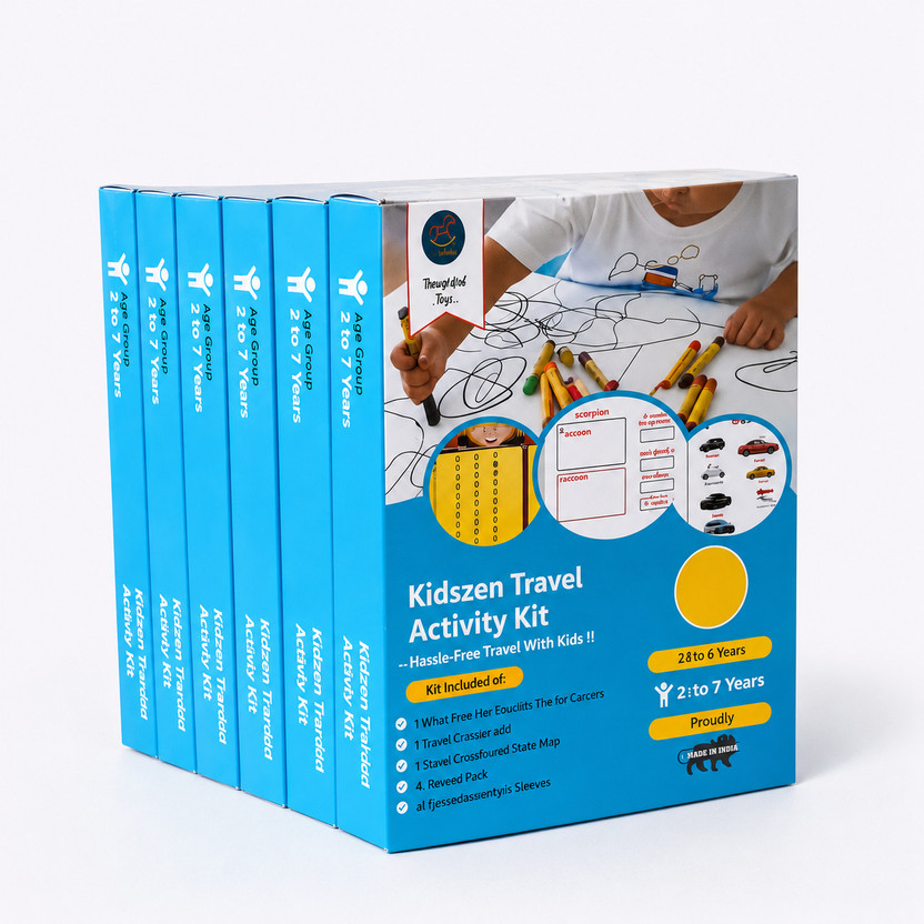 Kidszentoys Kidszentoys Kidszen Travel Activity Kit for Kids Pack of 6(Blue) - Flipkart Deal