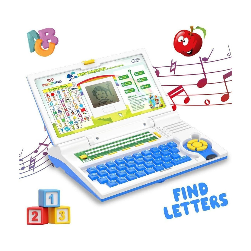 Wembley Kids Laptop Computer Toy Electronic Alphabet Number Learning & Educational Toy(Blue)