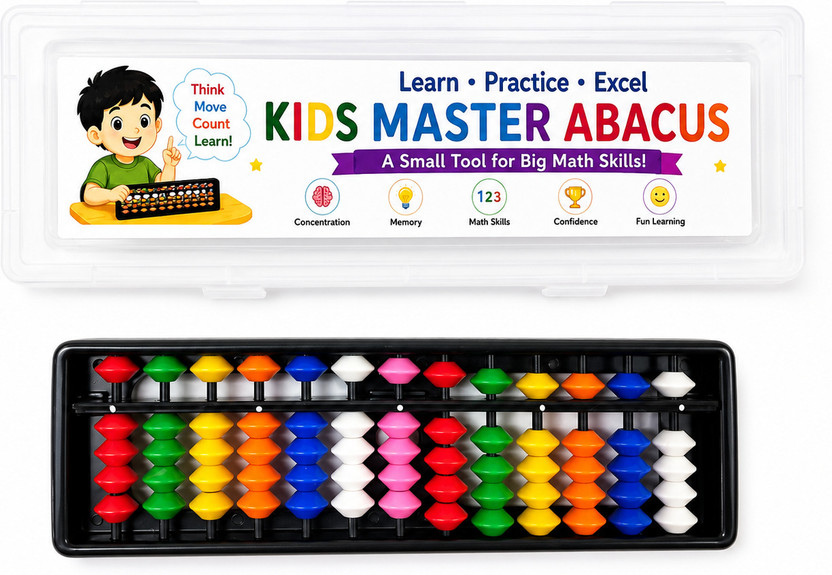 STARBI 13 Rod Abacus Tool for Kids Multi(Multicolor)