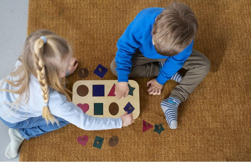 ARCOFEMME ARCOFEMME Premium Wooden Geometric Puzzle - Montessori Shape Sorter Toy for Preschoolers(Multicolor) - Flipkart Deal
