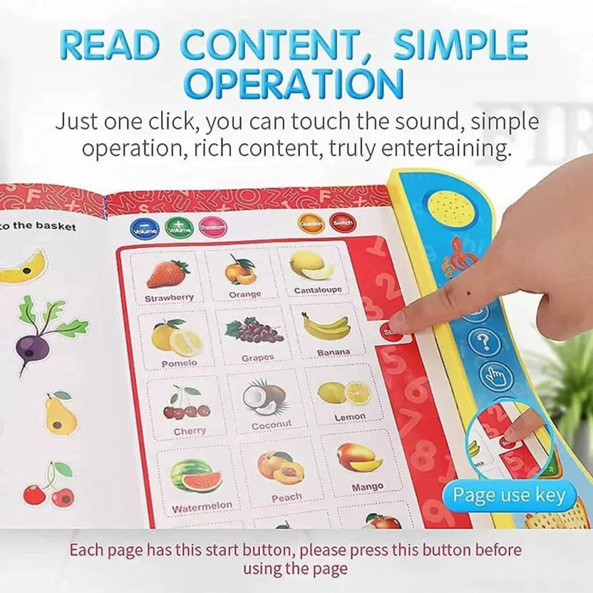 SALEOFF Intelligence Interactive|Phonetic Sound|English Reading Study Book-90(Multicolor)