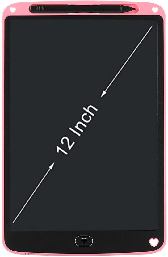 VMV FUZON 12inch LCD Writing Pad For Kids ReWriting Paperless Electronic Digital Slate V63(Pink)