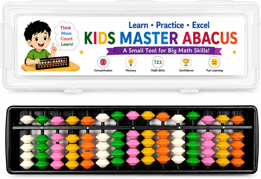 STARBI 15 Rod Abacus Tool for Kids Multi(Multicolor)