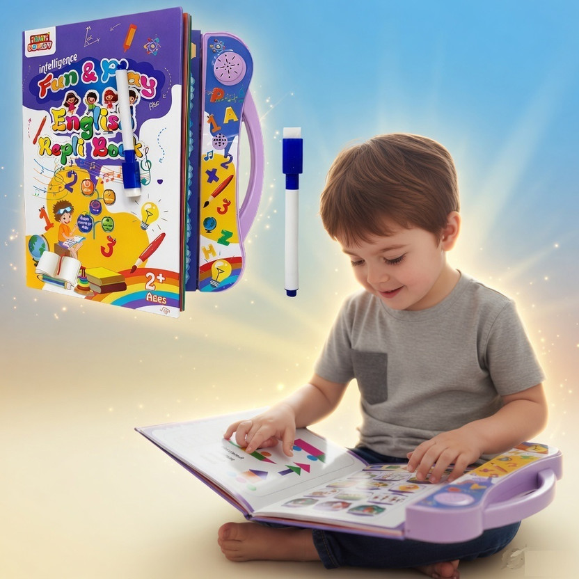 Buddynjoy Interactive Fun and Play English Letters Sound Book for Kids and Children(Multicolor)
