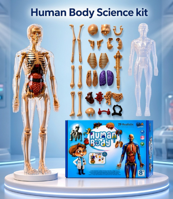 Buddynjoy 3D Human Body Anatomy Model Toy | Educational Science Kit for Kids(Multicolor)