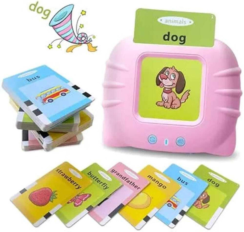 SOPALI Flash Card for Kids 112 card Early Language 224 Words Education Learning Device(Multicolor)