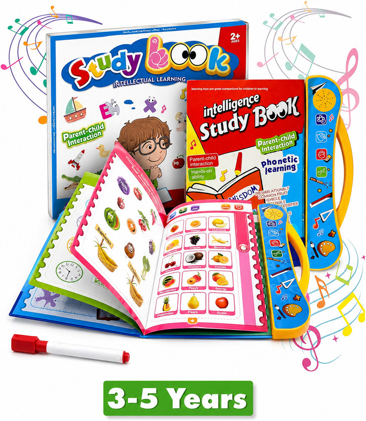 TrekTiny TrekTiny Musical Learning Study Book Intelligence Book with ABCD,Numbers & Poems for Kids(Multicolor) - Flipkart Deal
