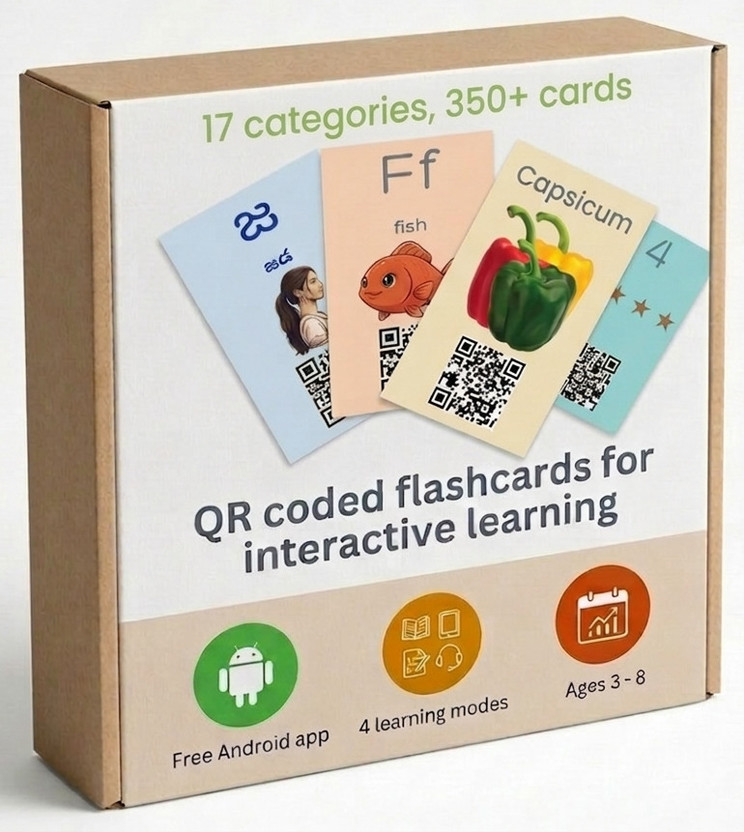 Srrt Kidz Telugu Varnamala with Nusery Kit (JUMBO Pack) + LEARNING APP for Kids 2-6(Multicolor)