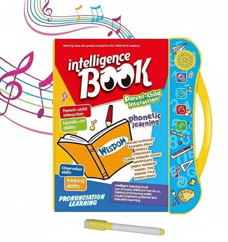 Vicorp Musical Learning Study Book Instruments Learning Toys for 3 years Kids(Yellow)
