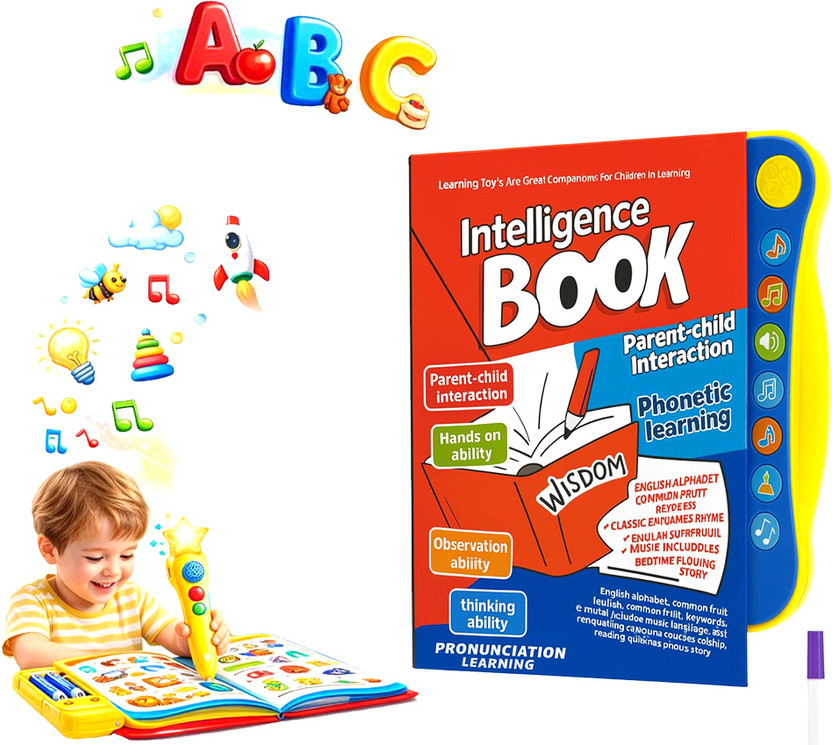 SAFESEED SAFESEED Interactive Kids Study Book with Voice with Pen Alphabet & Numbers(Multicolor) - Flipkart Deal