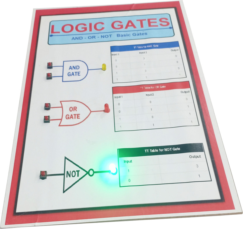 MELODY's Logic gate Simple Combine Physics Working Project Model Teaching Aids Project(Multicolor)