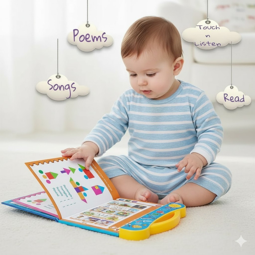 Shiv Online Kids Intelligent Learning Sound Book | Alphabet, Numbers, Animals & Music(Yellow)