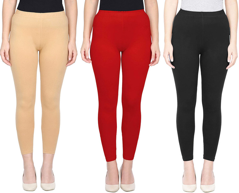 Errish Enterprises Ankle Length  Ethnic Wear Legging(Beige, Red, Black, Solid)