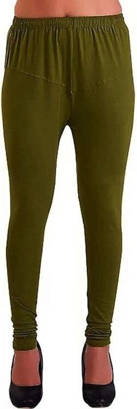 Lovely India Fashion Churidar Length Ethnic Wear Legging(Dark Green, Solid)