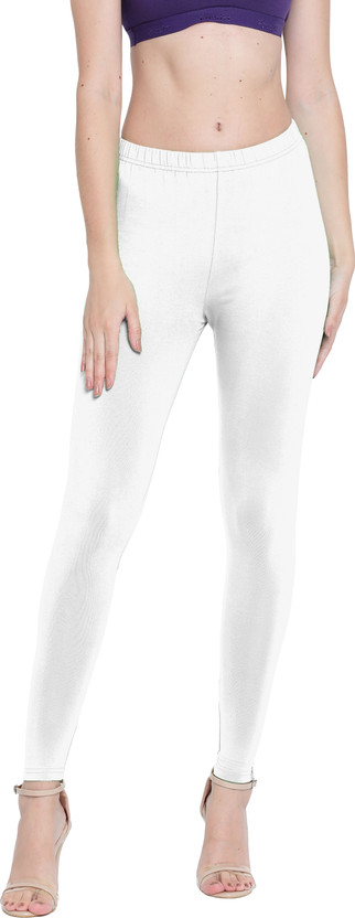 Presta Ankle Length Ethnic Wear Legging(White, Solid)