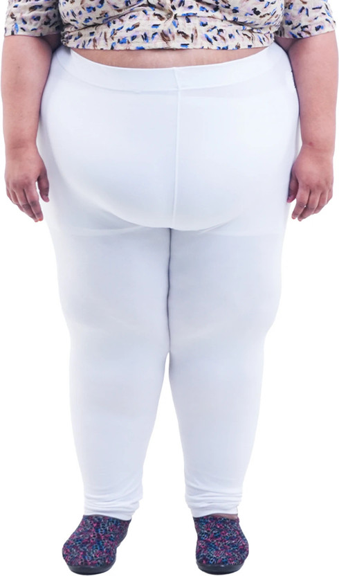 Bigtees Churidar Length Western Wear Legging(White, Solid)