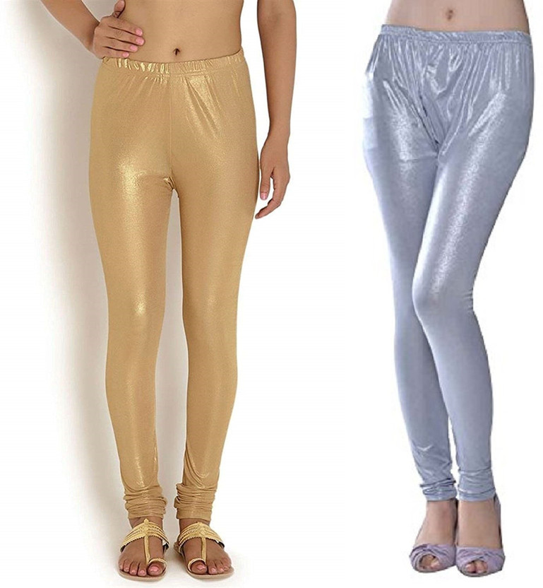 SriSaras Churidar  Ethnic Wear Legging(Silver, Gold, Embellished)