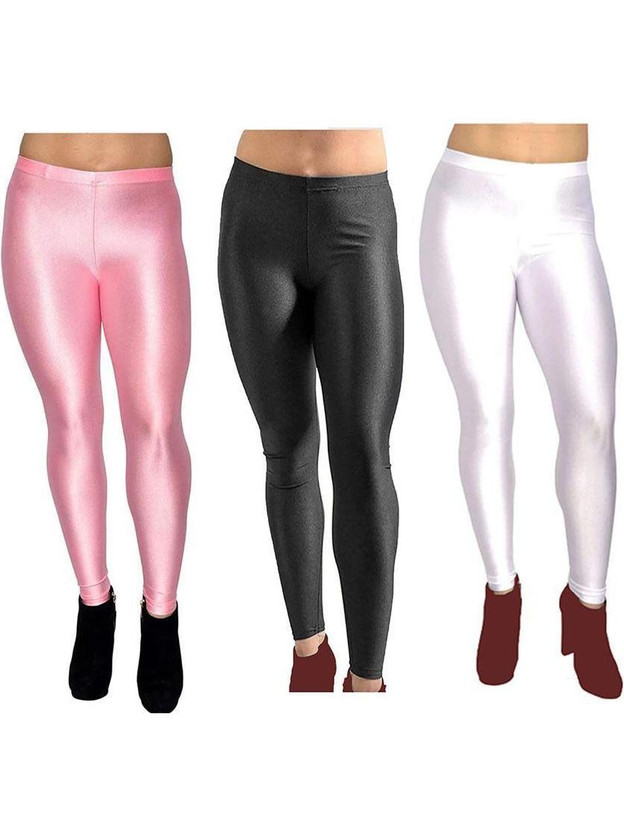 AarifGarment Churidar Length Western Wear Legging(Pink, Black, White, Solid)