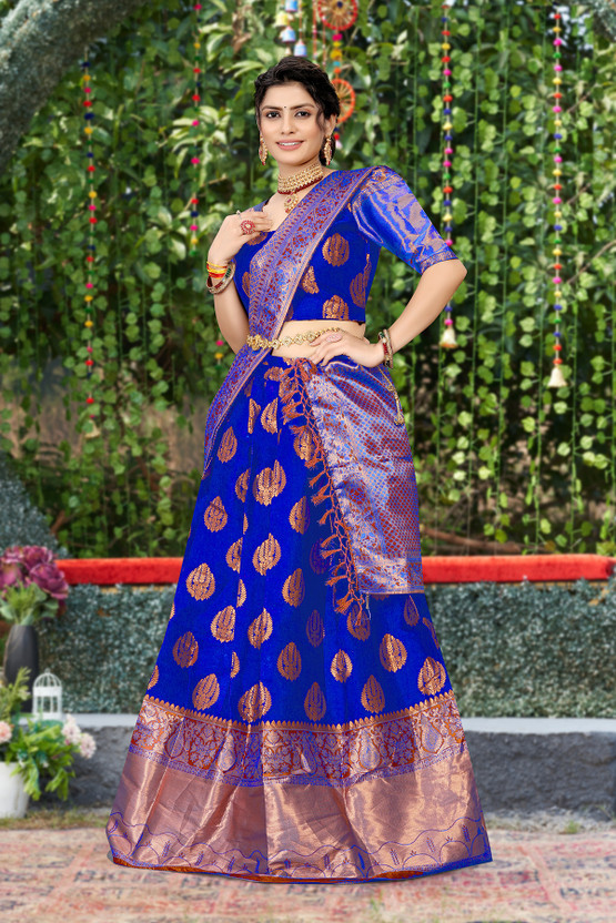 Mert Mert India Self Design Semi Stitched Lehenga Choli(Light Blue) - Flipkart Deal