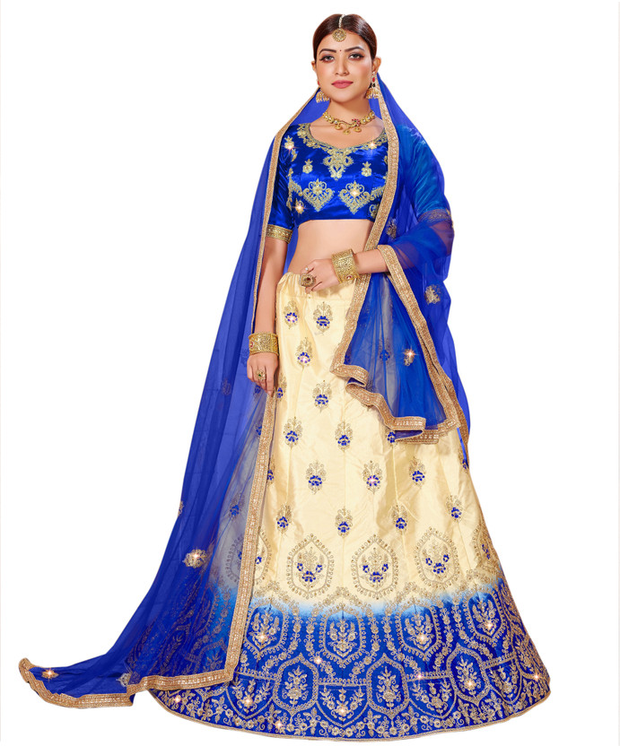 ShopGlobal ShopGlobal Embroidered Semi Stitched Lehenga Choli(Multicolor) - Flipkart Deal