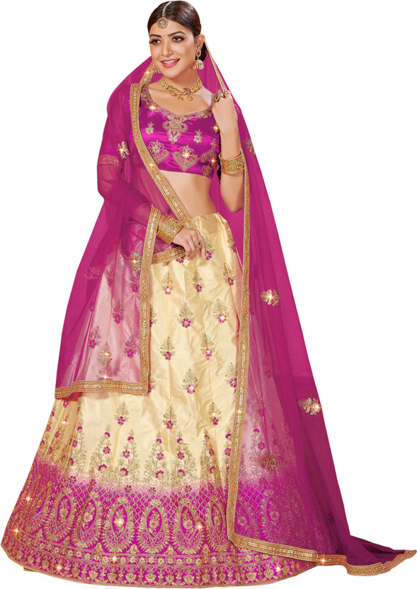 ShopGlobal ShopGlobal Embroidered Semi Stitched Lehenga Choli(Multicolor) - Flipkart Deal