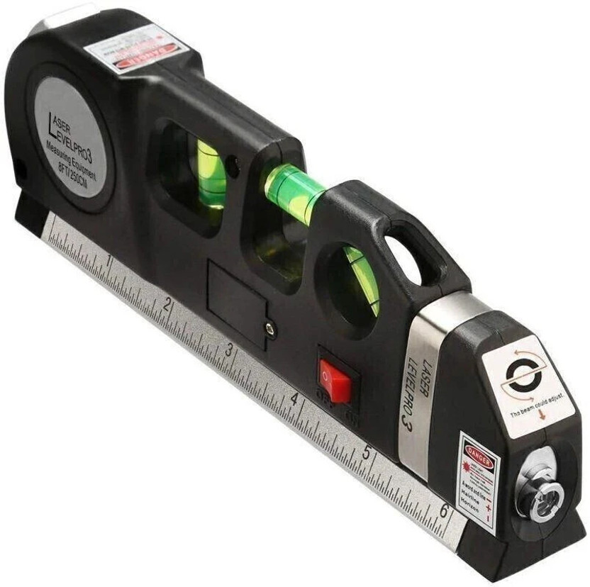 SHUANG YOU MN87 Laser Level Horizontal Vertical Measure 8FT Aligner Rulers Multipurpose Accurate Line Tape Adjusted With Cross Light Multi-Function Portable 2 lines 1 Dot Smart Pro Measuring Measurement Hand Tool Leveler Indoor Decoration laser Leveling Instrument Leveling Magnetic Line Level(7 cm)