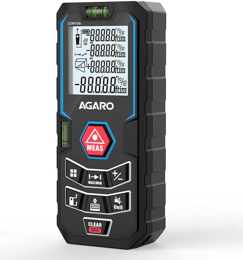 AGARO LDM100 Laser Distance Meter Non-magnetic Electronic Level(11 cm)