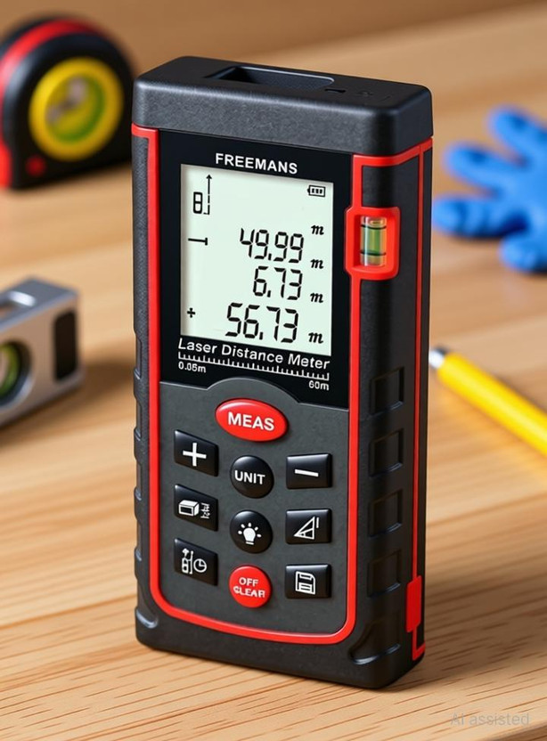 FREEMANS PRO-L60 Laser Distance Meter- 60m Non-magnetic Engineer's Precision Level(17.6 cm)