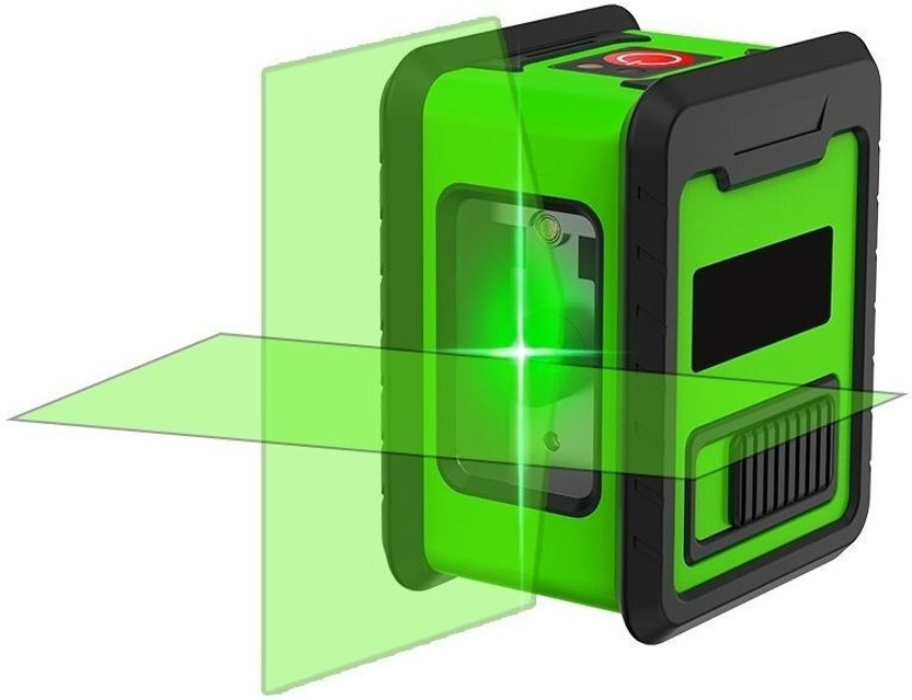 Real Instruments Rotatable Laser Level 2 Line Horizontal And Vertical Points Cross Lines Border IP54 Waterproof 360° High Precision Green Light Self Leveling Laser Level Magnetic Line Level(4.5 cm)
